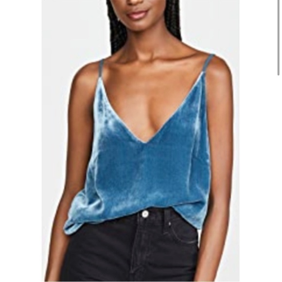 L'AGENCE Gabriella Velvet Camisole in Cortez Blue NWT - Picture 16 of 16